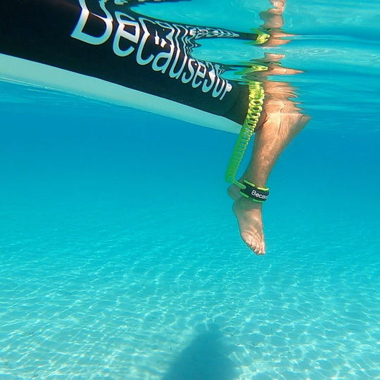 Coiled ankle leash 9FT